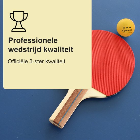 Lynnz® 10x balles de tennis de table qualité 3 étoiles orange | balles de ping pong - balles de tennis de table - balles - ping pong - bière pong