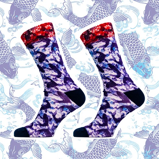 Sock My Feet - Grappige sokken heren - Maat 39-42 - Sock My Blue Fish - Vissen sokken - Funny Socks - Vrolijke sokken - Leuke sokken - Fashion statement - Gekke sokken - Grappige cadeaus - Socks First.