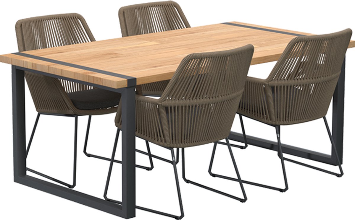 4 Seasons Ramblas/Alto dining tuinset - 180 cm. - 5-delig