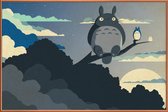 JUNIQE - Poster met kunststof lijst My Neighbor Totoro -30x45 /Blauw &