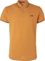 No Excess - Polo Garment Dye Geel - Modern-fit - Heren Poloshirt Maat XL