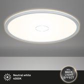 LED-plafondlamp backlight wit-zilver 22W Ø42cm Briloner Leuchten