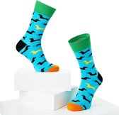 McGregor Sokken Dames | Maat 36-40 | Beagle Sok | Lichtblauw Grappige sokken/Funny socks