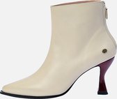 KUNOKA Alixe White - Enkellaarsjes Dames - maat 38 - Beige Wit