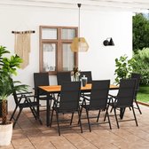 Decoways - 9-delige Tuinset zwart en bruin