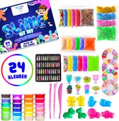 Speelslijm Blauw - JustForYou2 Slijm pakket - 1,7KG/108+stuks – DIY Kit Slijm maken – Glow in the dark slijmpakket – Speelgoed voor kinderen