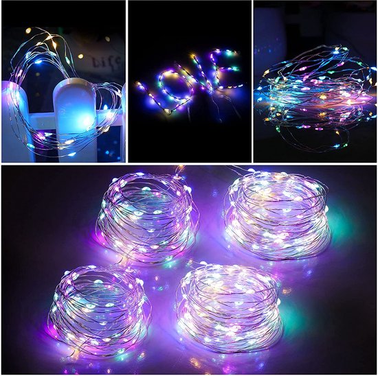 Cordon LED - Guirlande lumineuse multicolore - 2M avec 40LED - Éclairage de  Éclairage