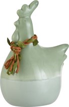 J-Line Kip Krans Porselein Groen Small Set van 6 Stuks