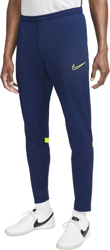 Nike Dri-FIT Academy 21 Sportbroek - Mannen - donkerblauw - geel