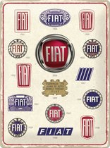3D metalen wandbord "FIAT logo" 30x40cm