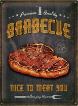 3D metalen wandbord "Barbecue" 30x40cm