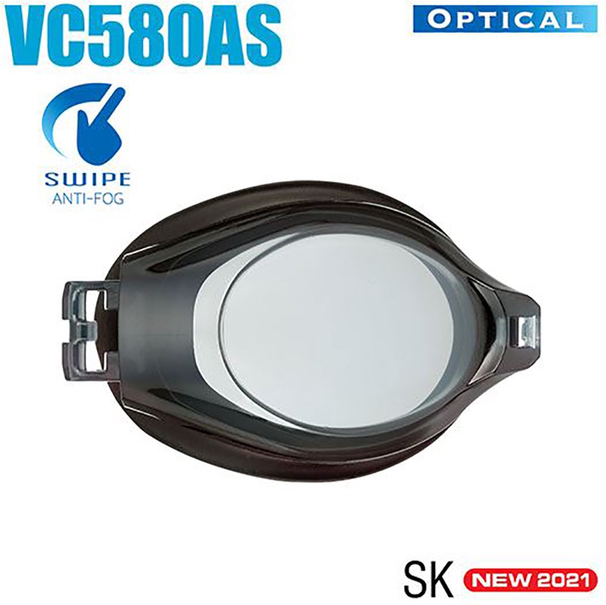 VIEW zwembril lens met SWIPE technologie VC580AS Sterkte +1.5 kleur zwart