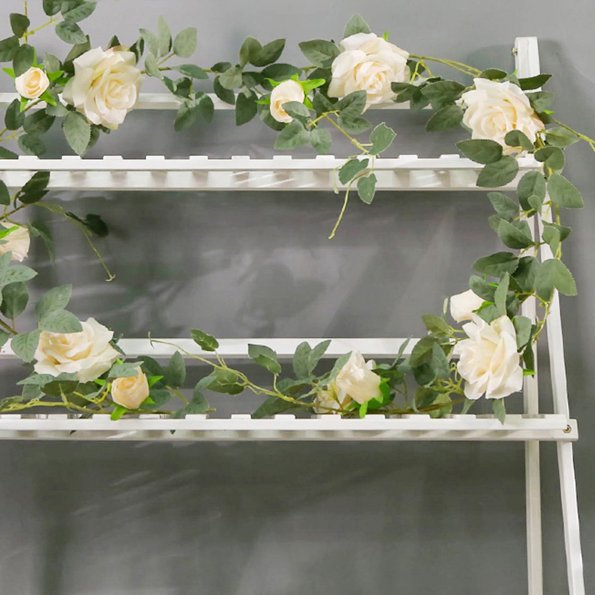 LYSHOOCE Kunstbloemenslinger met ranken voor de lente, 2 m, hangplant van kunstbloemen, binnen en buiten, decoratie voor bruiloft, huis, tuin en feest
