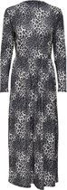 Jacqueline de Yong Jurk Jdysvan L/s Dress Jrs 15208204 Dark Grey Aop Leo Dames Maat - 46