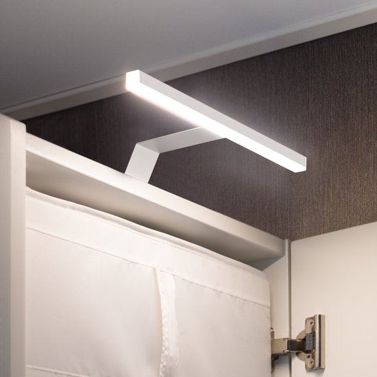 Eleganca luxe opbouwverlichting kastlamp - Meubelverlichting - Badkamerlamp - Spiegellamp - Wit - Warm wit licht - IP44 spatwaterbestendig - 30x3.5cm
