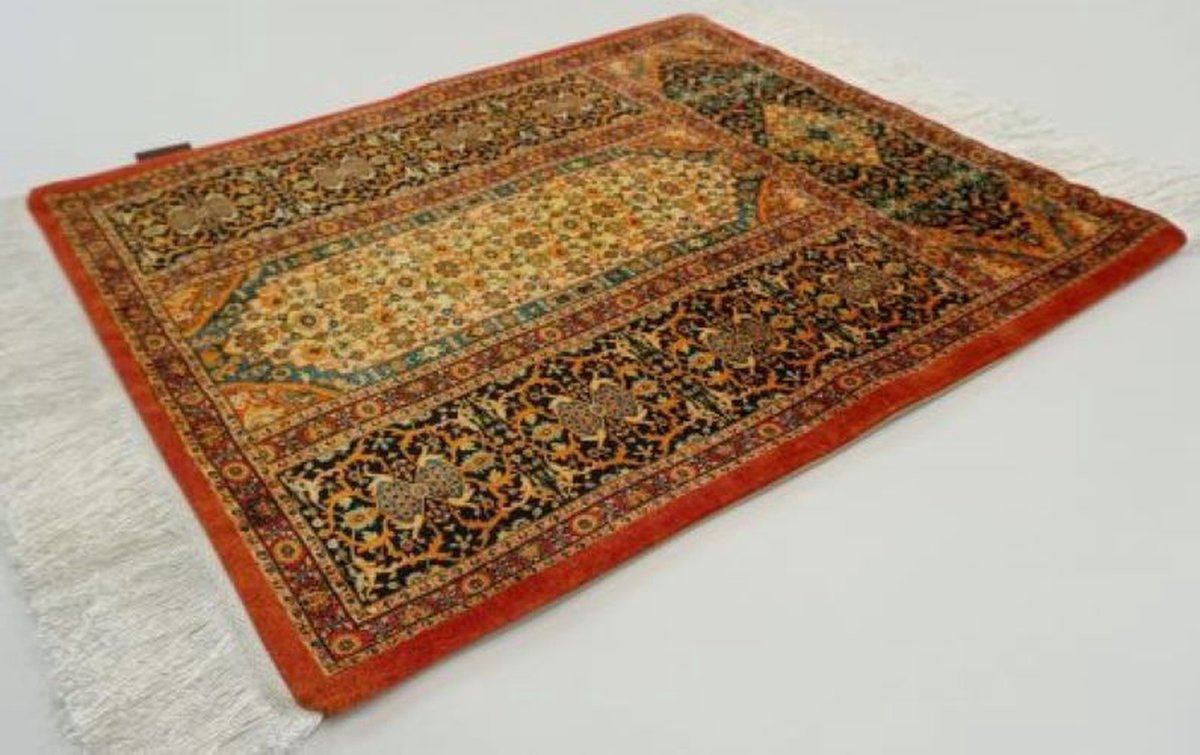 SusaStyle - OUTLET - Wandkleed Darwazè – 53x43 cm – Perzisch design – Luxe woondecoratie met zijdezachte glans