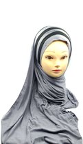 Elagante grijse hoofddoek, Mooie hijab.