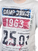 Camp David ® T-shirt met ronde hals en print, melange wit