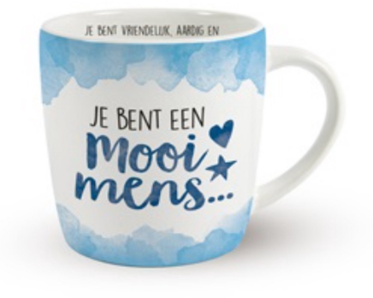 Enjoy Mok - Mooi mens - Met binnentekst
