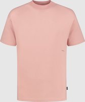 Purewhite -  Heren Relaxed Fit    T-shirt  - Roze - Maat XS