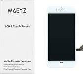 Waeyz - iPhone 7 LCD Scherm - Vervangende Beeldscherm LCD Touch - Voorgemonteerd Metalen achter Plaat - Voor iPhone 7 WIT - Met GRATIS Screenprotector