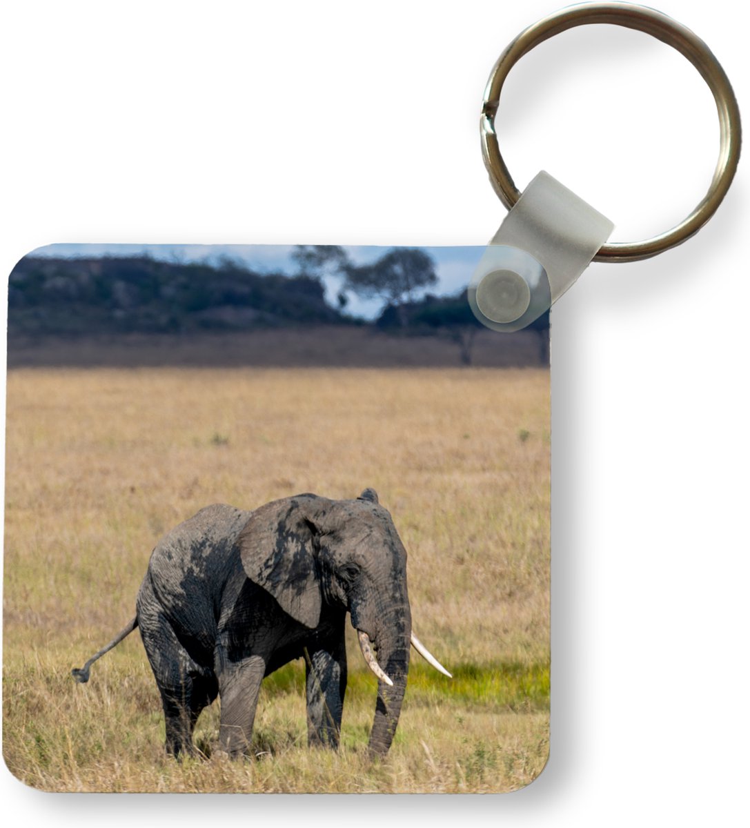Kunden spezifische Luxus Designer Echt leder Elefanten form Schlüssel ring Charm