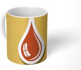 Mok - een oranje waterdruppel - 350 ML - Beker