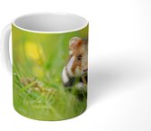 Mok - Koffiemok - Europese hamster in het gras - Mokken - 350 ML - Beker - Koffiemokken - Theemok