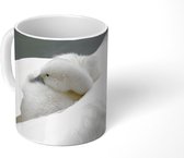 Mok - Zwaan - Veren - Wit - 350 ML - Beker