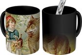 Magische Mok - Foto op Warmte Mok - Wolf - Roodkapje - Bos - 350 ML