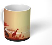 Mok - het Afrikaanse landschap met giraffen - 350 ML - Beker