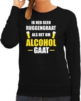 Apres ski sweater Geen ruggengraat zwart  dames - Wintersport trui - Foute apres ski outfit/ kleding M