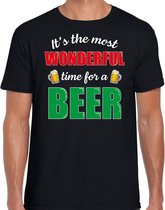 Wonderful beer fout Kerst bier t-shirt - zwart - heren - Kerstkleding / Kerst outfit XL