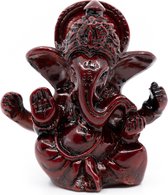 Ganesha Beeld Donkerrood (6 cm)