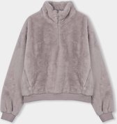 Tiffosi-meisjes-trui-sweater-faux fur-Milkshake-kleur: grijs-maat 176