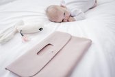 Mies & co diaperclutch leather suède pink.