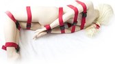 Nooitmeersaai - BDSM - Bondage set - Extreme - Sex Toys voor Koppels met 7 gespen - rood