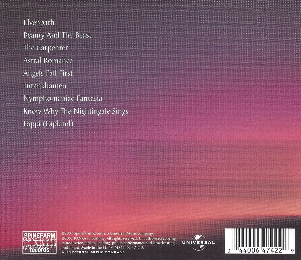 Nightwish Angels Fall First, Nightwish CD (album) Muziek