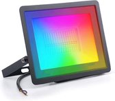 RGB LED Schijnwerper - Afstandsbediening of APP - 100 Watt - breedstraler LED straler- Floodlight IP66 - Zonder stekker