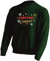 Kerst sweater - CHRISTMAS JUMPER - kersttrui - GROEN - large -Unisex