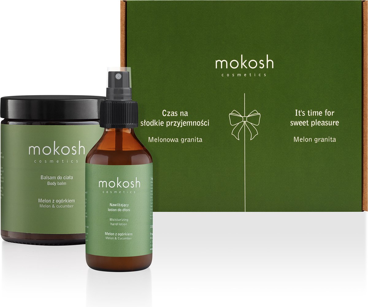 Mokosh | Body Care Set Melon Granita | Geschenkpakket | Unieke cadeauset voor haar | Natuurlijke huidverzorging set | Natuurlijke Cosmetica set | Hydraterend | Verzorgend