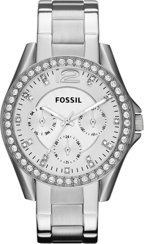 Fossil Riley ES3202 Dameshorloge 38 mm - Zilverkleurig