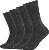 Camano Ca-Soft Sokken 4 PACK - 43/46 Antraciet - naadloos zonder knellend elastiek