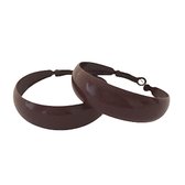Oorringen - Bruin - 4.5 Centimeter - Hoepel oorbellen - 90's Fashion - Damesdingetjes