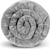 Gravity® therapeutische deken voor volwassenen / jongeren met glaskralen voor betere slaap - Verzwaringsdeken - Verzwaarde Deken - Grijs - 135x200 12kg - 4 seizoenen dekbed