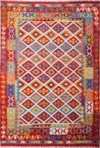 Afghaanse kelim - vloerkleed - 177 x 245 cm - handgeweven - 100% wol - handgesponnen wol