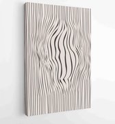 Zwart-wit abstracte muurkunst achtergrond vector 2 - Moderne schilderijen – Verticaal – 1909205644 - 50*40 Vertical