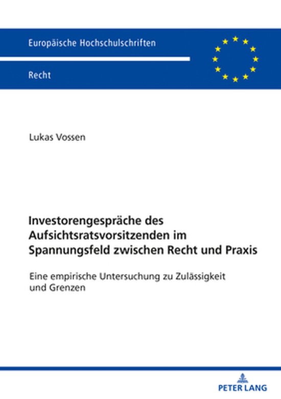 Europaeische Hochschulschriften Recht 6258 - Investorengespr ... - cover