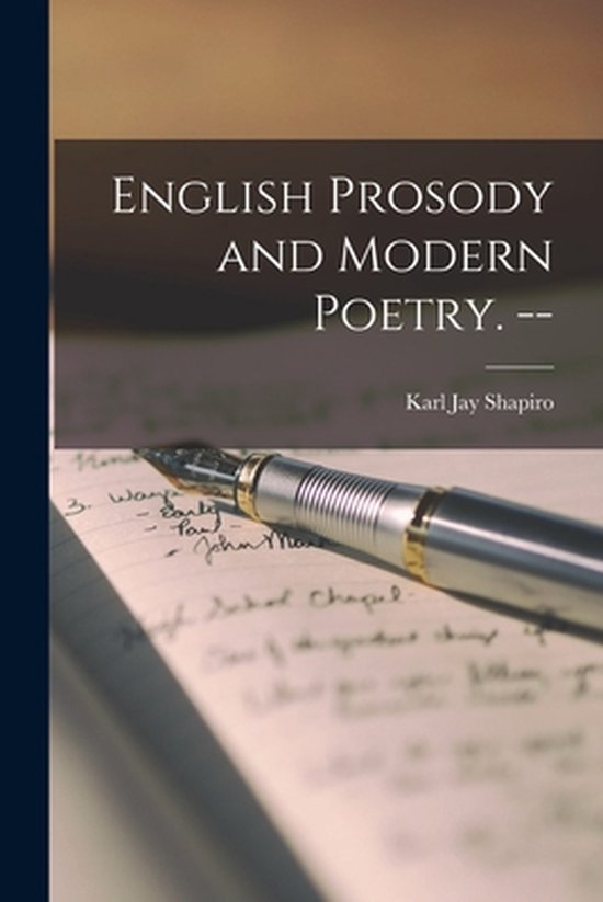 English Prosody and Modern Poetry. -- - cover