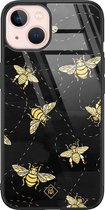 iPhone 13 hoesje glass - Bee yourself | Apple iPhone 13  case | Hardcase backcover zwart